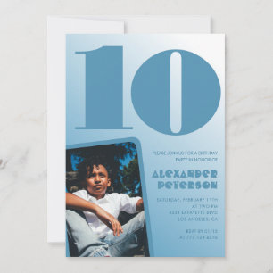 Cartes d'invitation d'anniversaire 10 ans garçon a
