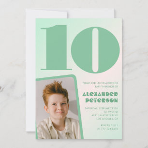 Cartes d'invitation d'anniversaire 10 ans garçon a