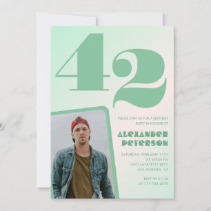 Cartes d'invitation d'anniversaire 42 ans garçon p