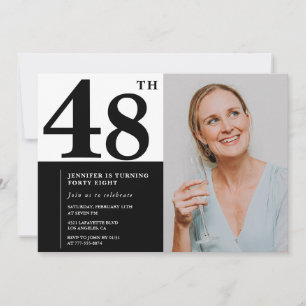 Cartes d'invitation d'anniversaire 48 ans photo no