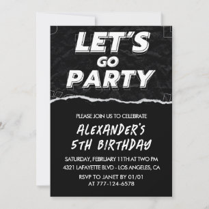 Cartes d'invitation d'anniversaire 5 ans garçon No