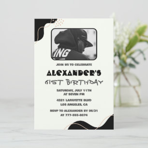 Cartes d'invitation d'anniversaire 61 ans Hommes S