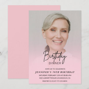 Cartes d'invitation d'anniversaire 78 ans Photo Ro