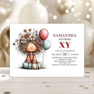 Cartes d'invitation d'anniversaire colorées pour p