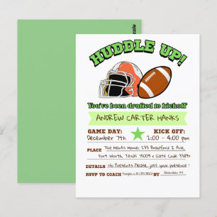 Cartes d'invitation d'anniversaire de football pou