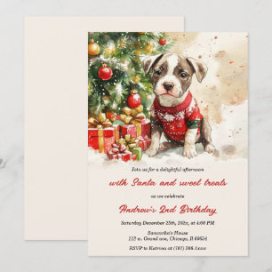 Cartes d'invitation d'anniversaire de Noël personn
