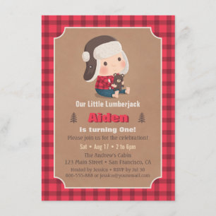 Cartes d'invitation d'anniversaire de nounours en