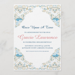 Cartes d'invitation d'anniversaire de princesse Ce