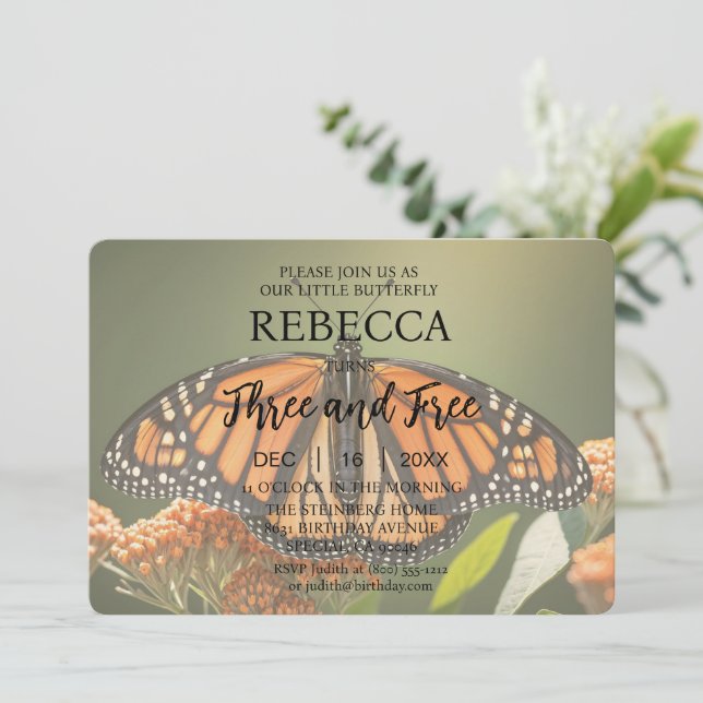 Cartes d'invitation d'anniversaire gratuites pour  (Debout devant)