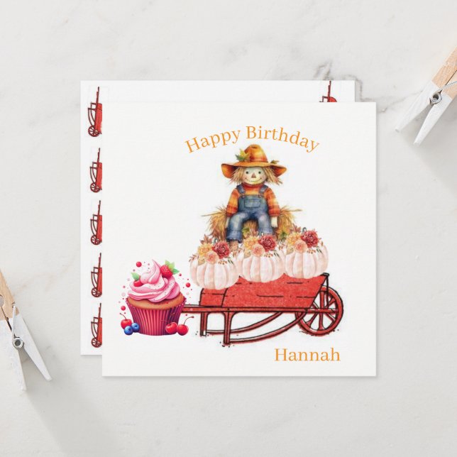Cartes d'invitation d'anniversaire Happy Halloween (Devant/Arrière en situation)