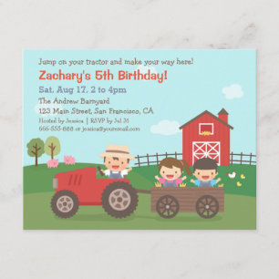 Cartes d'invitation d'anniversaire pour enfants av