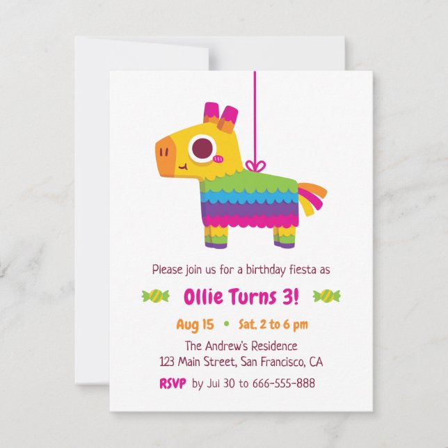 Cartes d'invitation d'anniversaire pour enfants av (Devant)