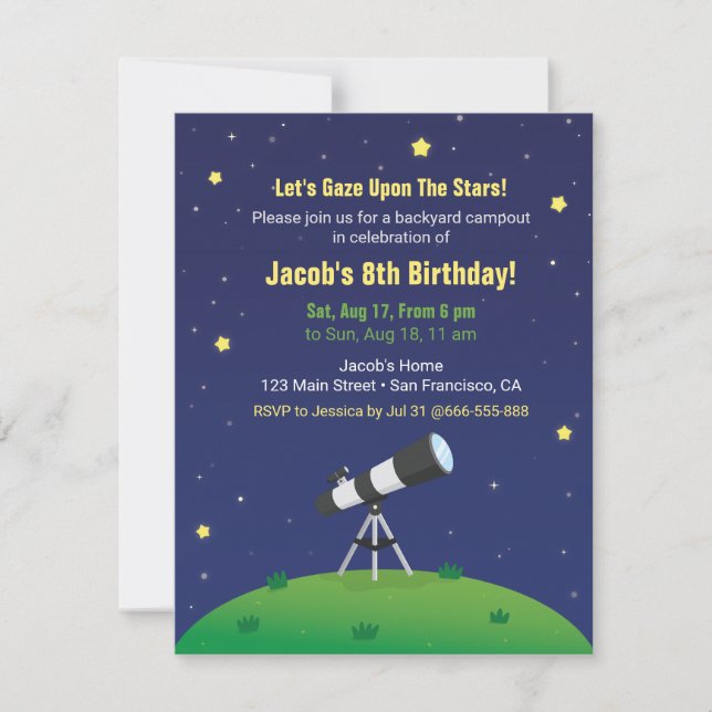 Cartes d'invitation d'anniversaire pour enfants po (Devant)