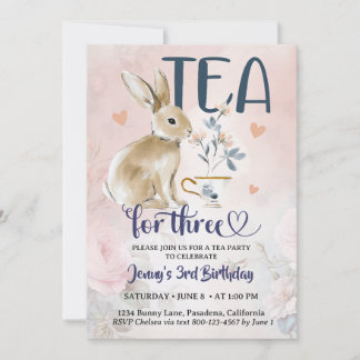 Cartes d'invitation d'anniversaire pour trois ans