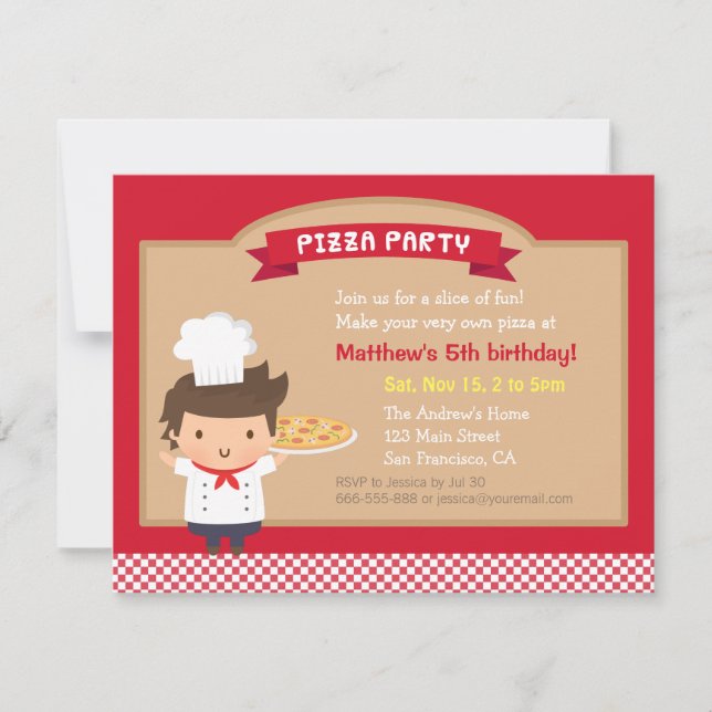 Cartes d'invitation d'anniversaire pour un joli pe (Devant)