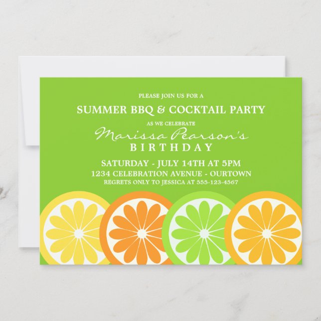 Cartes d'invitation d'anniversaire sur le thème de (Devant)
