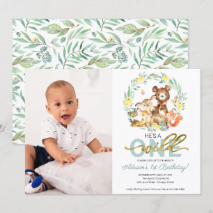 Cartes d'invitation d'anniversaire "Wild One" avec