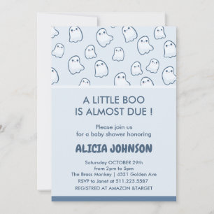 Cartes d'invitation de baby shower Halloween migno