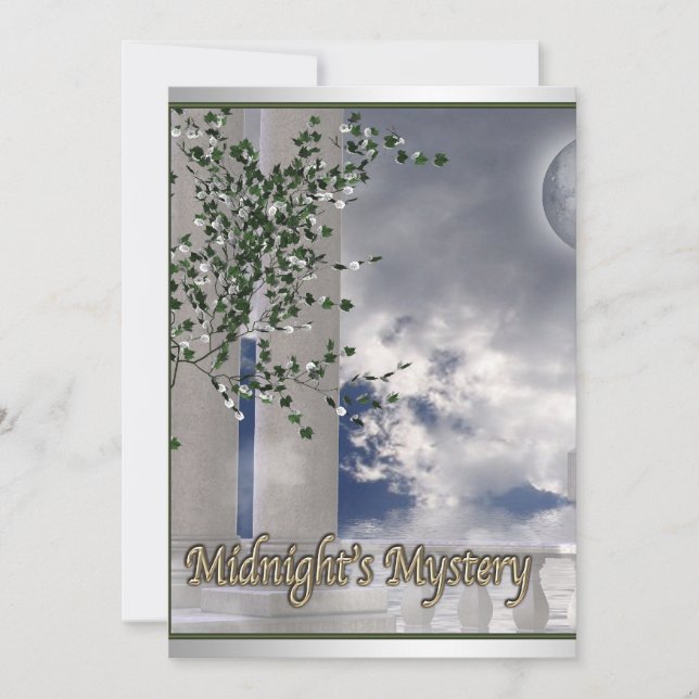 Cartes d'invitation de bal Moonlight Mystery Prom (Devant)