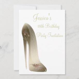 Cartes D'Invitation De Chaussures De Sculpture D'O