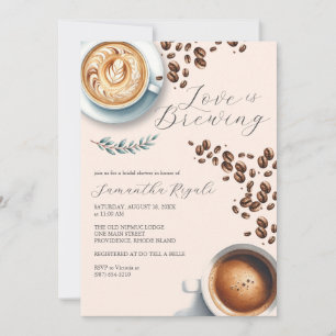 Cartes d'invitation de douche de mariage de Bar à