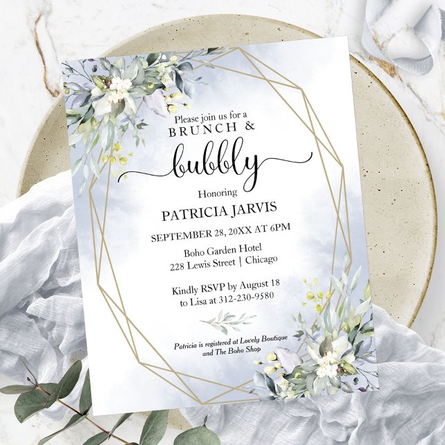 Cartes d'invitation de douche de mariée budget bru (Créateur téléchargé)