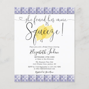 Cartes d'invitation de douche de mariée Budget Mai