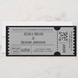 Cartes d'invitation de fête Black And Wait