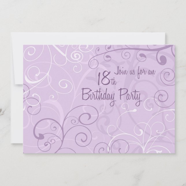 Cartes d'invitation de fête d'anniversaire de (Devant)