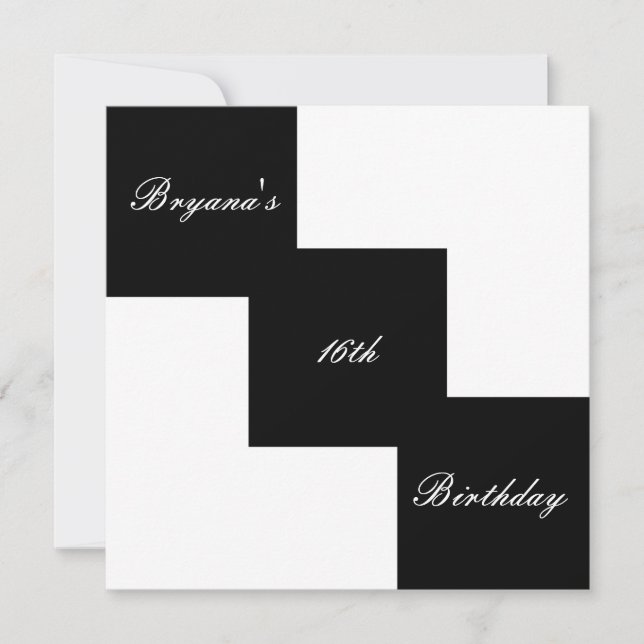 Cartes d'invitation de fête d'anniversaire moderne (Devant)
