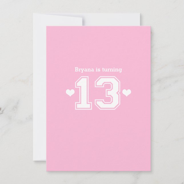 Cartes d'invitation de fête d'anniversaire numéro  (Devant)