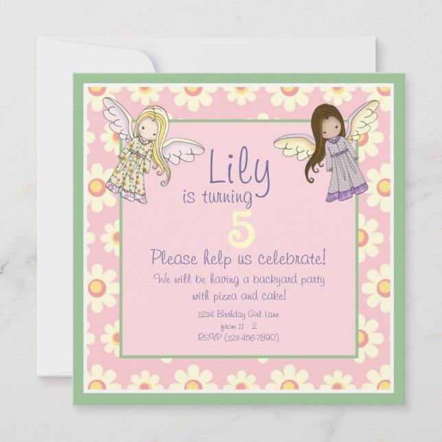 Cartes d'invitation de fête d'anniversaire personn (Devant)