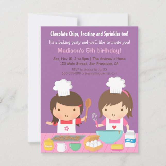 Cartes d'invitation de fête d'anniversaire pour Cu (Devant)