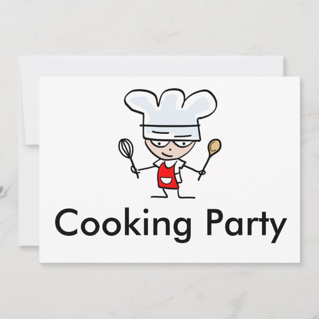 Cartes d'invitation de fête de cuisine (Devant)