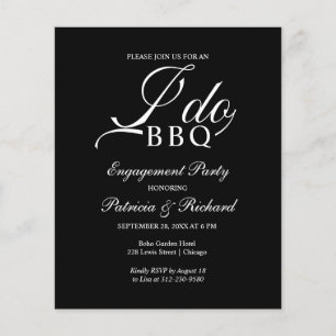 Cartes d'invitation de fête de fiançailles Budget