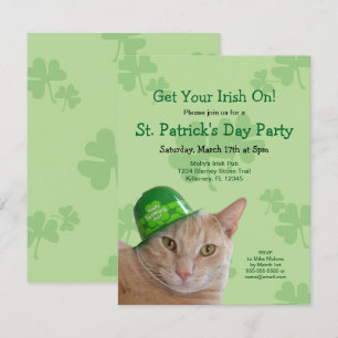 Cartes d'invitation de fête de la Saint-Patrick av