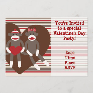 Cartes d'invitation de fête de la Saint-Valentin S