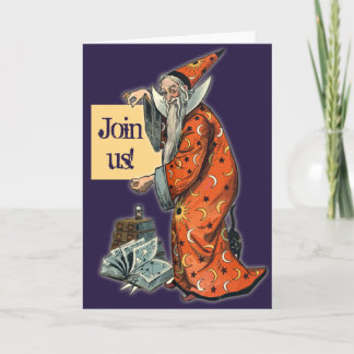 Cartes d'invitation de fête d'Halloween de Magicie