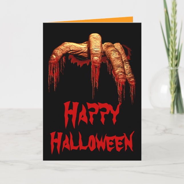 Cartes d'invitation de fête d'Halloween Thème Zomb (Devant)