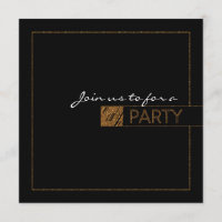 Cartes d'invitation de fête élégantes avec paillet
