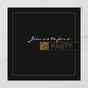 Cartes d'invitation de fête élégantes avec paillet