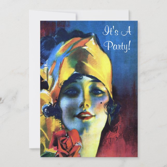 Cartes d'invitation de fête élégantes / chic avec  (Devant)