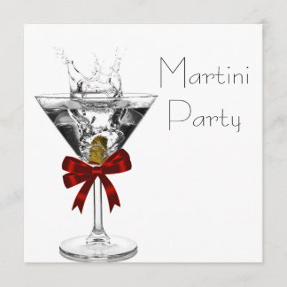Cartes d'invitation de fête Martini Verre à Martin