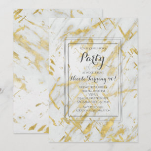 Cartes d'invitation de fête modernes et glamour en