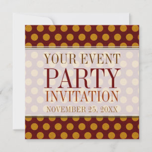 Cartes d'invitation de fête personnalisées avec po