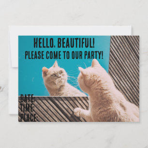 CARTES D'INVITATION DE FÊTE PERSONNALISÉES CHAT DR