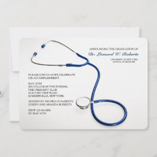 Cartes d'invitation de fin d'études de médecine au