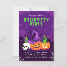 Cartes d'invitation de la fête d'Halloween