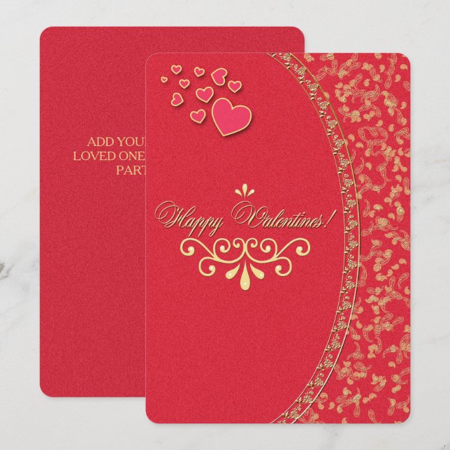 Cartes d'invitation de la Saint-Valentin (Devant / Derrière)