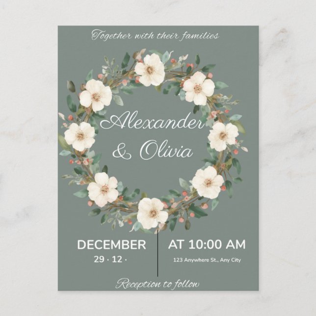 Cartes d'invitation de mariage (Devant)